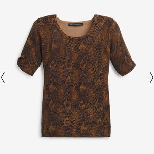 White House Black Market Snake Print Pullover XS